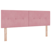 Łóżko ottoman z materacem różowy 160 x 200 cm Welur