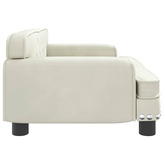 vidaXL Sofa dla dzieci, kremowa, 70x45x30 cm, aksamit