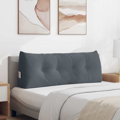 Poduszka na plecy Ciemnoszary 120 x 24 x 50 cm Aksamit