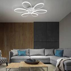 LAMPA DEKORACYJNA OKRĘGI 100W + PILOT BIAŁA DL-J05 FIORE