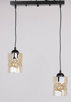 Lampa wisząca czarna/bursztynowa listwa 2xE27 Felis 32-00170