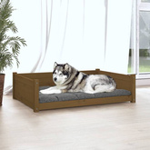 vidaXL Legowisko dla psa, miodowy brąz, 105,5x75,5x28 cm, sosnowe
