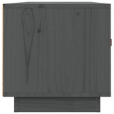 vidaXL Szafka pod TV, szara, 80x34x35 cm, lite drewno sosnowe