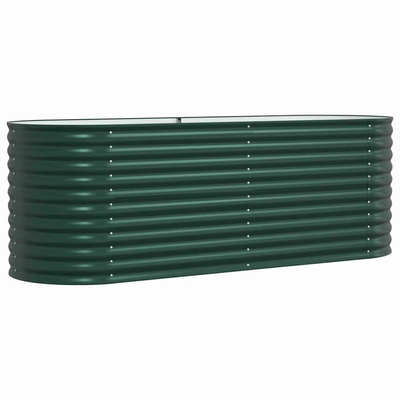 Podniesiony grządka Zielony 240 x 80 x 81 cm Stal