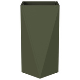Donica 2 pcs Zielony oliwkowy 40 x 40 x 75 cm Stal