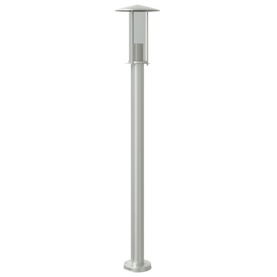 Lampa ogrodowa na słupku, srebrna, 100 cm, stal nierdzewna