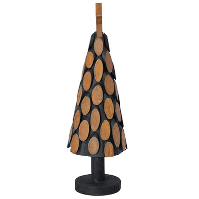 Choinka z podstawą Brązowy 61 cm Lite drewno tekowe