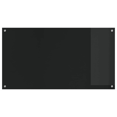 Panel kuchenny Czarny 110 x 60 cm szkło hartowane