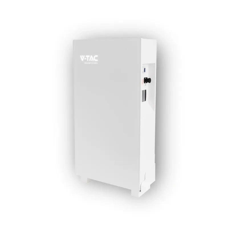Magazyn Bank Energii V-TAC Biały Szklany Front 16.07kWh 314Ah/51.2V LiFePO4 BMS VT-16076W 10 Lat Gwarancji