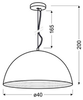 Lampa sufitowa wisząca candellux amalfi 31-26392 e27 miedziany