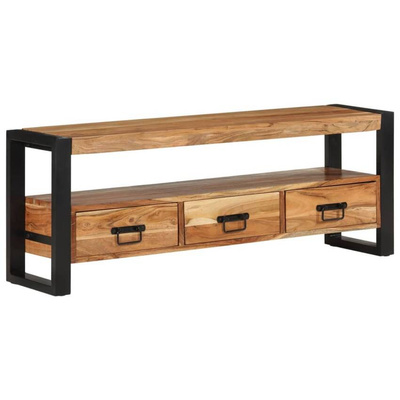 vidaXL Szafka pod TV, 120x30x45 cm, lite drewno akacjowe