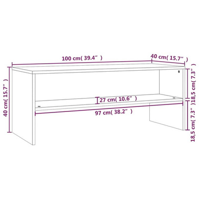 vidaXL Szafka pod TV, betonowy szary, 100x40x40 cm