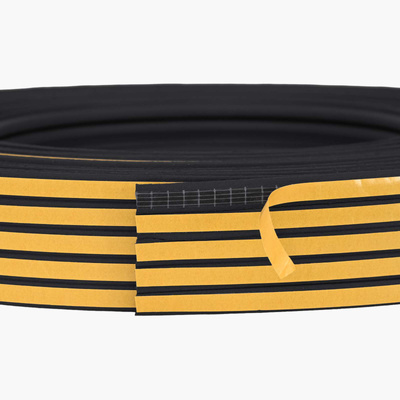Samoprzylepna uszczelka okienna Czarny 9 x 6 mm 12 m Guma EPDM