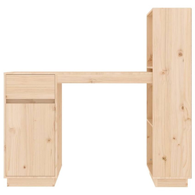 vidaXL Biurko, 110x50x75 cm, lite drewno sosnowe