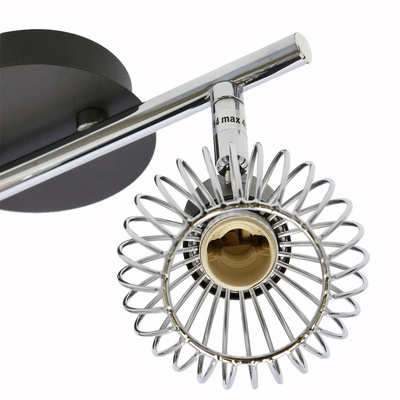 Lampa ścienna candellux oslo 92-61843 listwa e14 czarny/chrom