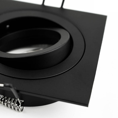 Punktowa oprawa sufitowa wpuszczana CERI 2 SQ Black IP20 kwadratowa czarny podwójna EDO777475 EDO Solutions