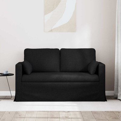 Sofa Czarny 139 x 78 x 80 cm tkanina