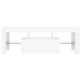 vidaXL Szafka pod TV z oświetleniem LED, biała, 120x35x40 cm