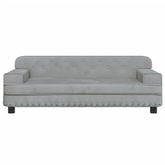 vidaXL Legowisko dla psa, jasnoszare, 90x53x30 cm, aksamit