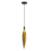 Lampa wisząca Nordic szklana tuba złota pojedyncza do salonu i sypialni