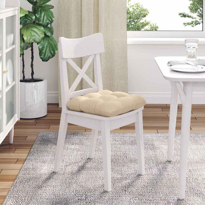 Poduszki na siedziska 4 pcs Kremowy 45 x 45 cm