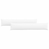 Poduszki na sofę 2 pcs Biały 200 x 40 cm tkanina