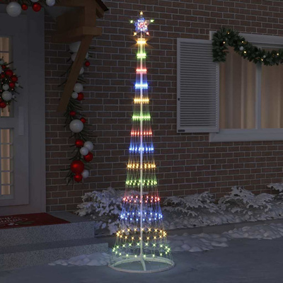 Choinka świąteczna LED z podstawą Wielokolorowe 250 cm Metal