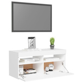 pod TV z oświetleniem LED, biała, 90x35x40 cm Szafka