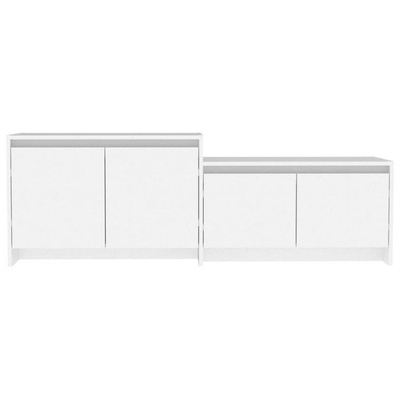 vidaXL Szafka pod TV, biała, 146,5x35x50 cm, materiał drewnopochodny