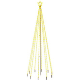 vidaXL Choinka z kołkiem gruntowym, 310 ciepłych białych LED, 300 cm