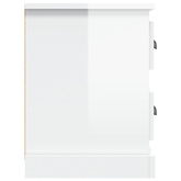 vidaXL Szafka pod TV, wysoki połysk, biała, 102x35,5x47,5 cm