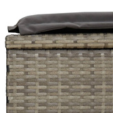 vidaXL Leżak ze składanym dachem, szary, 213x63x97 cm, polirattan