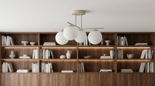 Lampa sufitowa na 4 źródła światła, kaszmirowa K-6043 z serii RAYA