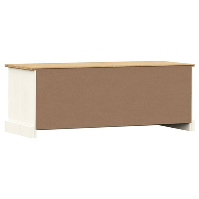 vidaXL Szafka pod TV VIGO, biała, 106x40x40 cm, lite drewno sosnowe
