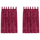 Zasłony z weluru 2 pcs czerwone wino 175 x 140 cm Aksamit
