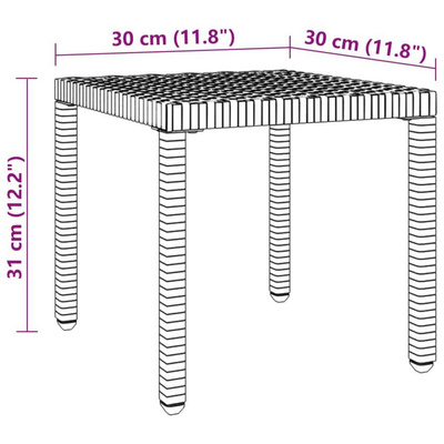 Leżaki ze stolikiem, 2 szt., polirattan, czarne vidaXL