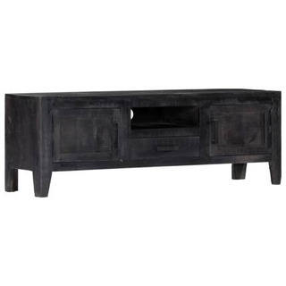 vidaXL Szafka pod TV, czarna, 118 x 30 x 40 cm, lite drewno mango