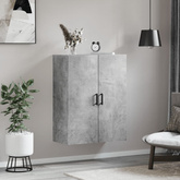 vidaXL Szafka wisząca, szarość betonu, 69,5x34x90 cm wariant 6