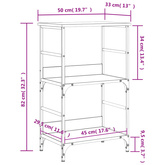 Regał na książki, czarny, 50x33x82 cm