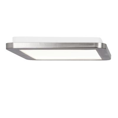 Plafon do łazienki NEXIT minimalistyczny – srebrny satynowy 30 cm – plafon z funkcją ściemniania LED 3000K 18W IP44 