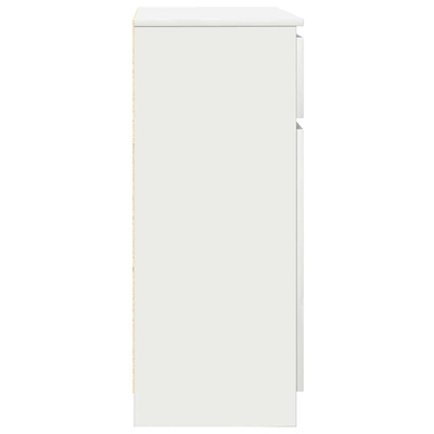 Komoda z szufladą Biała 71x35x84 cm Drewno klejone