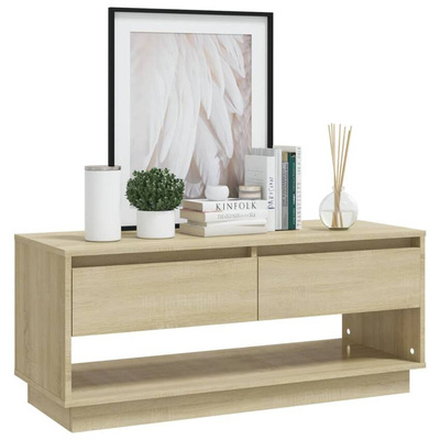 vidaXL Szafka pod TV, dąb sonoma 102x41x44 cm, materiał drewnopochodny