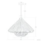 Lampa Wisząca Boho z Rattanu ?45cm Abruzzo Gatto E27