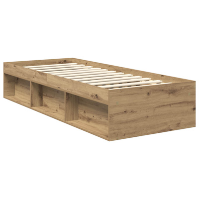 Ramka łóżka Dąb artisan 75 x 190 cm Lite drewno sosnowe