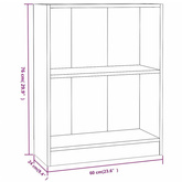 vidaXL Szafka na książki, biała 60x24x76 cm, materiał drewnopochodny