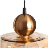 Lampa Wisząca metal i szkło bursztynowe G9 ?24cm Abruzzo Cartier