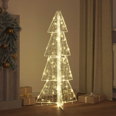 Choinka z 100 diodami LED Ciepła biel 120 cm Akryl