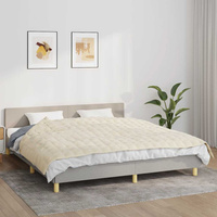 vidaXL Koc obciążeniowy, kremowy, 155x220 cm, 11 kg, tkanina