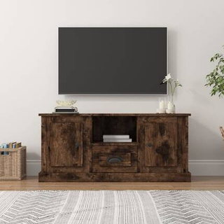 vidaXL Szafka pod TV, przydymiony dąb, 100x35,5x45 cm