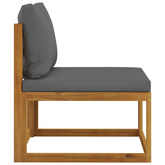 3-osobowa sofa ogrodowa z poduszkami, lite drewno akacjowe